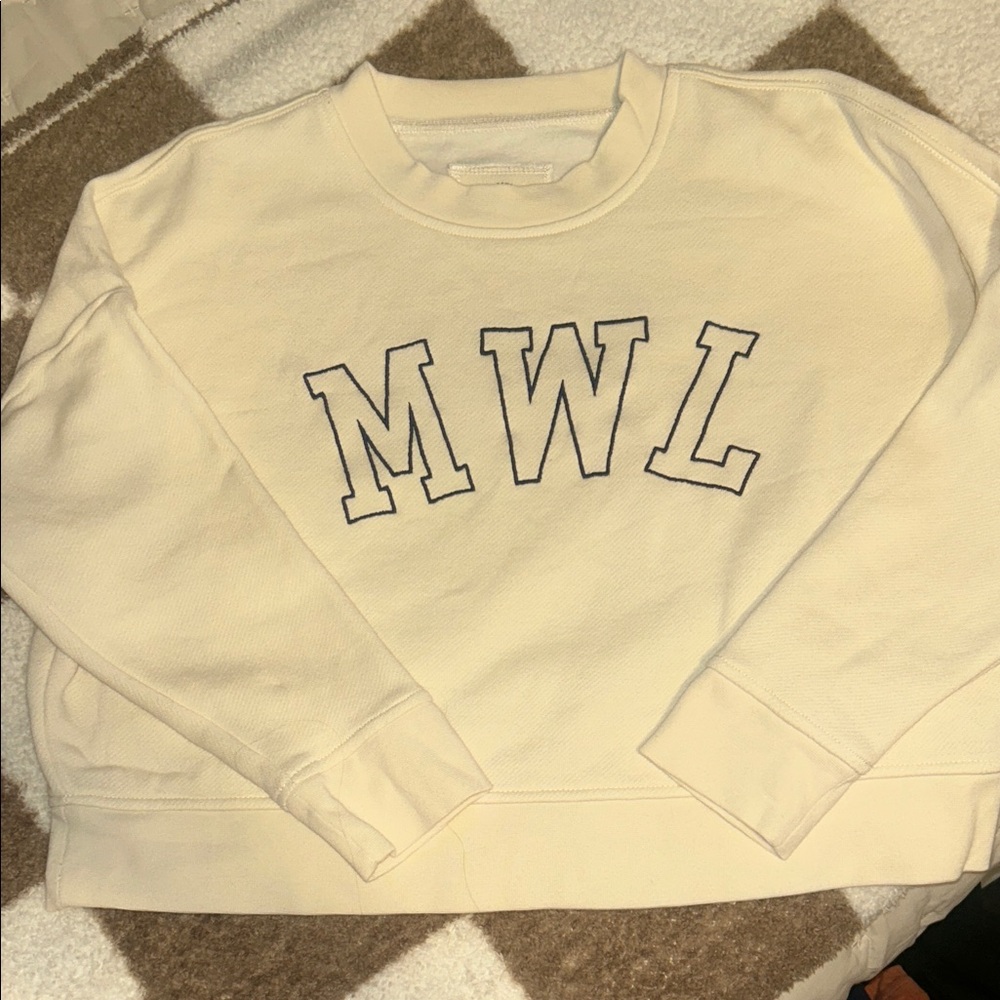 Madewell Cream MWL Logo Pullover